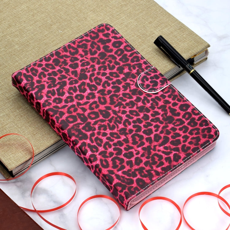 Colored Pattern Drawing Horizontal Flip PU Leather Case with Three-folding Holder for 8 inch Tablet PC(Red leopard grain) - 8 inch by buy2fix | Online Shopping UK | buy2fix