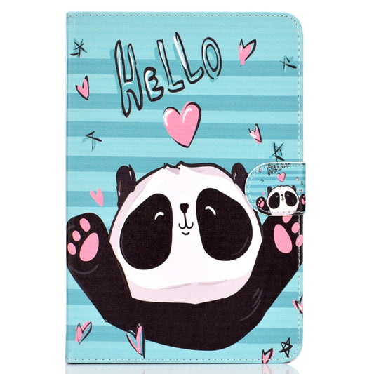Colored Pattern Drawing Horizontal Flip PU Leather Case with Three-folding Holder for 8 inch Tablet PC(Lovely panda) - 8 inch by buy2fix | Online Shopping UK | buy2fix