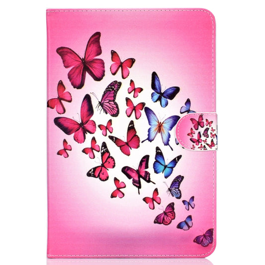 Colored Pattern Drawing Horizontal Flip PU Leather Case with Three-folding Holder for 10 inch Tablet PC(Colorful butterfly) - 10 - 11 inch by buy2fix | Online Shopping UK | buy2fix
