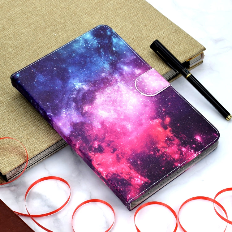 Colored Pattern Drawing Horizontal Flip PU Leather Case with Three-folding Holder for 10 inch Tablet PC(Starry sky) - 10 - 11 inch by buy2fix | Online Shopping UK | buy2fix