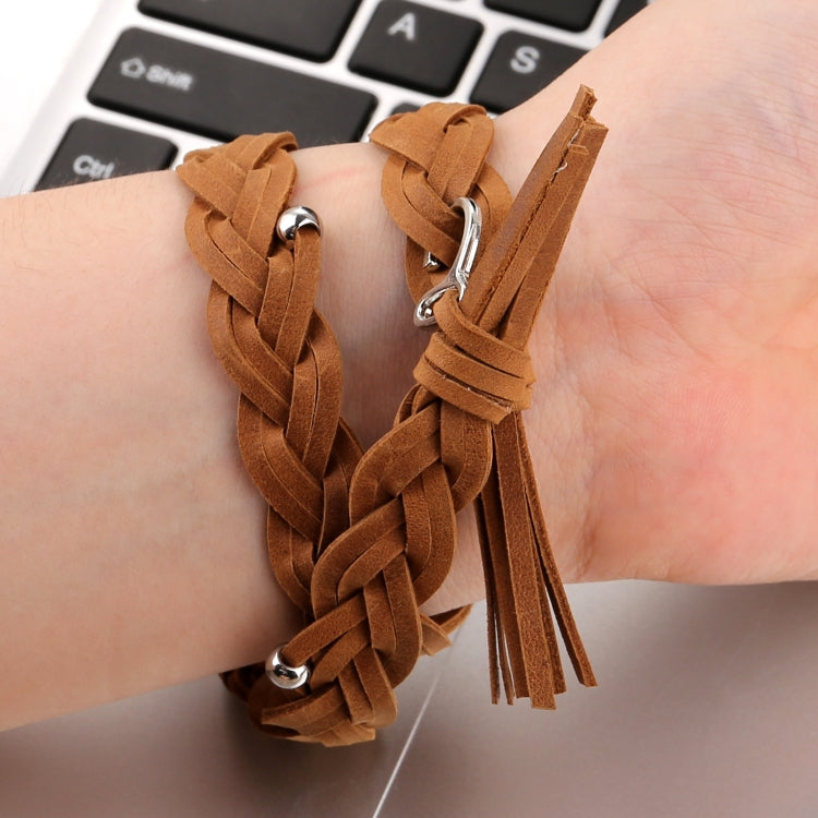 For Fitbit Charge 2 Weave Leather Watch Band(Red) by buy2fix