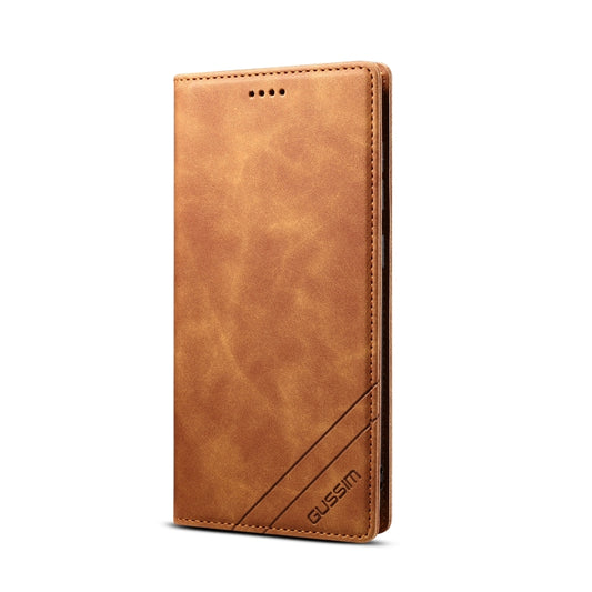 GUSSIM GS-001 Business Style Horizontal Flip Skin Feel PU Leather Case with Holder & Card Slots & Wallet & Photo Frame For iPhone 8 Plus / 7 Plus(Brown) - More iPhone Cases by GUSSIM | Online Shopping UK | buy2fix