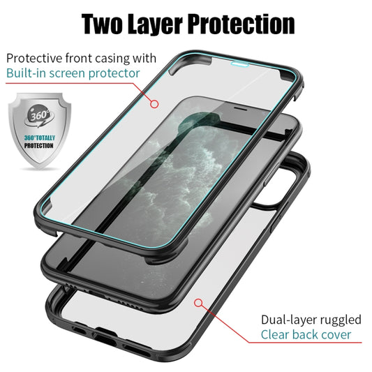 For iPhone 11 Pro Max Double-sided Plastic Glass Protective Case (Black) - iPhone 11 Pro Max Cases by buy2fix | Online Shopping UK | buy2fix