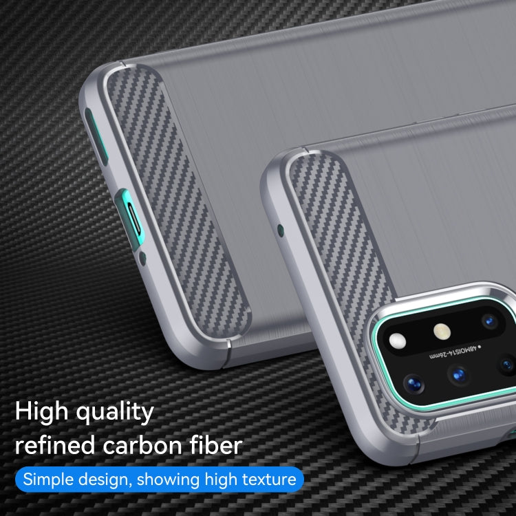 For OnePlus 8T Brushed Texture Carbon Fiber TPU Case (Grey) by buy2fix