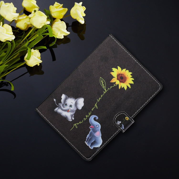 For 8 inch Tablet PC Universal Colored Drawing Horizontal Flip Leather Case with Holder & Card Slots(Elephant) - 8 inch by buy2fix | Online Shopping UK | buy2fix