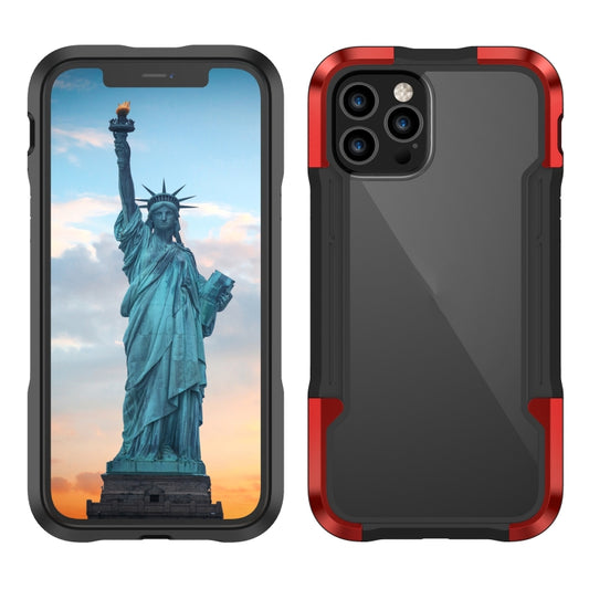 For iPhone 12 Pro iPAKY Thunder Series Aluminum alloy Shockproof Protective Case(Red) - iPhone 12 / 12 Pro Cases by iPAKY | Online Shopping UK | buy2fix