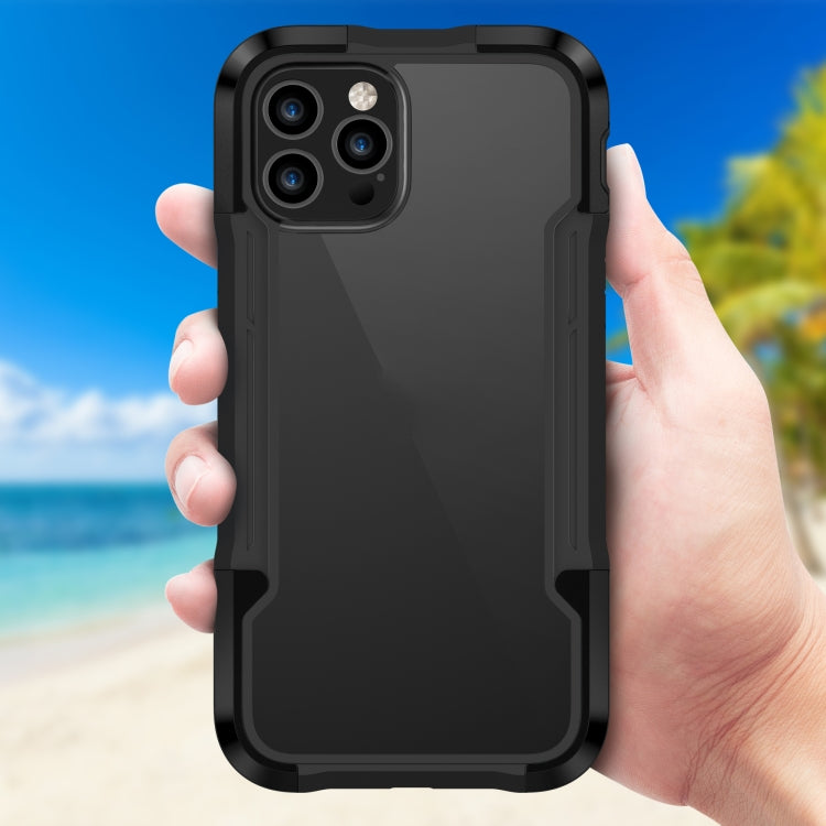 For iPhone 12 Pro Max iPAKY Thunder Series Aluminum alloy Shockproof Protective Case(Black) - iPhone 12 Pro Max Cases by iPAKY | Online Shopping UK | buy2fix