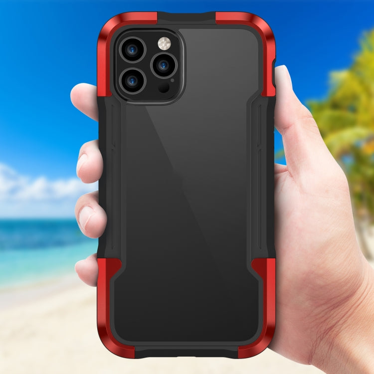 For iPhone 12 mini iPAKY Thunder Series Aluminum alloy Shockproof Protective Case (Red) - iPhone 12 mini Cases by iPAKY | Online Shopping UK | buy2fix
