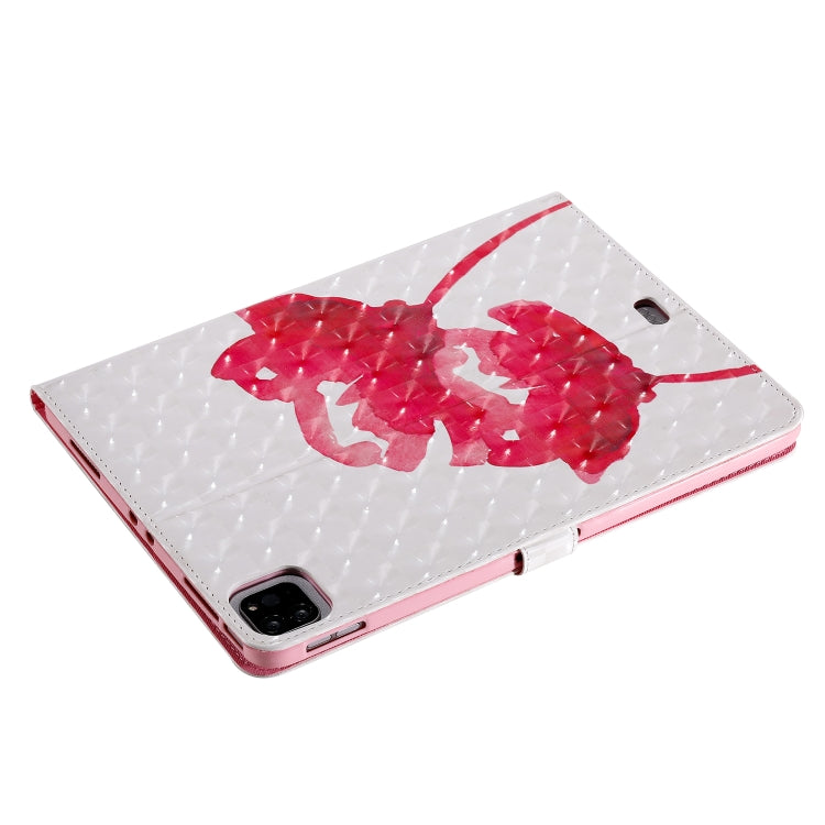 3D Painted Pattern Horizontal Flip Leather Case with Holder & Card Slots & Wallet & Sleep / Wake-up Function For iPad Air 2022 / 2020 10.9 /iPad Pro 11 2020 / 2018(Red Rose) - iPad Air (2022) / (2020) 10.9 Cases by buy2fix | Online Shopping UK | buy2fix