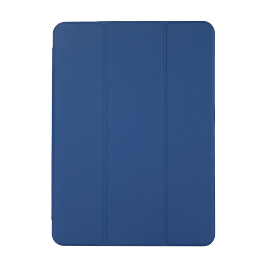 3-folding Skin Texture Horizontal Flip TPU + PU Leather Case with Holder For iPad Air 11 2024 / 2022 / 2020 10.9 (Navy Blue) by buy2fix