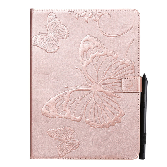 Pressed Printing Butterfly Pattern Horizontal Flip Leather Case with Holder & Card Slots & Wallet & Sleep / Wake-up Function For iPad Air 2022 / 2020 10.9 /iPad Pro 11 2020 / 2018(Rose Gold) - iPad Air (2022) / (2020) 10.9 Cases by buy2fix | Online Shopping UK | buy2fix