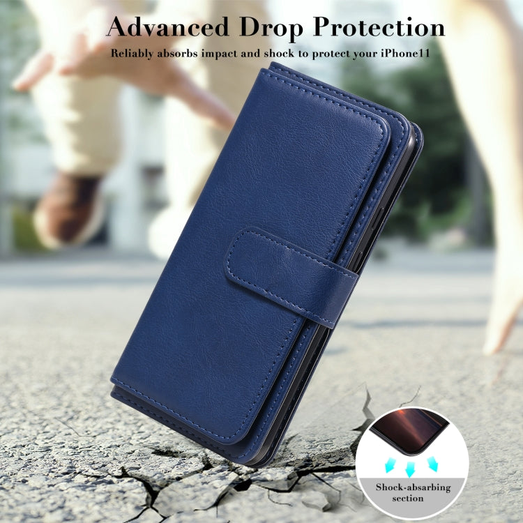 For Google Pixel 5 XL Multifunctional Magnetic Copper Buckle Horizontal Flip Leather Case with Bracket & 10 Card Slots & Wallet & Photo Frame(Dark Green) - Google Cases by buy2fix | Online Shopping UK | buy2fix