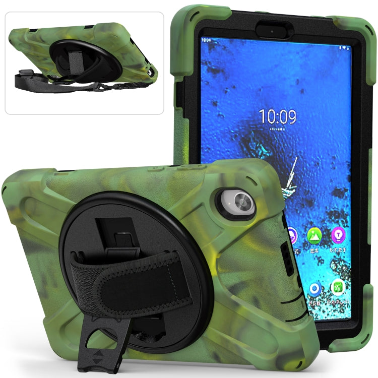 For Lenovo Tab M8 (2020) TB-8705F 8.0 inch Shockproof Colorful Silicone + PC Protective Case with Holder & Shoulder Strap & Hand Strap(Camouflage) - Other Galaxy Tab PC by buy2fix | Online Shopping UK | buy2fix
