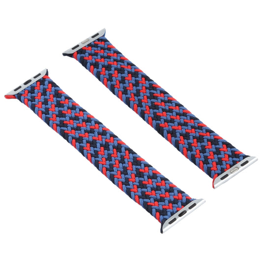 Mixed Color Nylon Braided Single Loop Watch Band For Apple Watch Ultra 49mm&Watch Ultra 2 49mm / Series 9&8&7 45mm / SE 3&SE 2&6&SE&5&4 44mm / 3&2&1 42mm, Size:S(Red Camouflage) by buy2fix