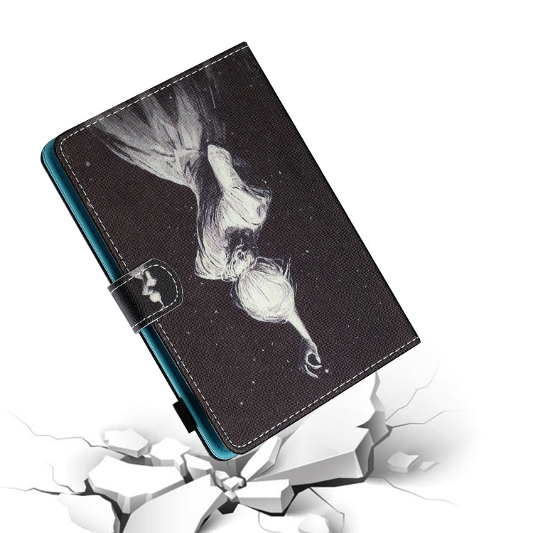 For 7 inch Tablet PC Universal Sewing Thread Horizontal Painted Flat Leather Case with Pen Cover & Anti Skid Strip & Card Slot & Holder(Star Girl) - 7 inch by buy2fix | Online Shopping UK | buy2fix