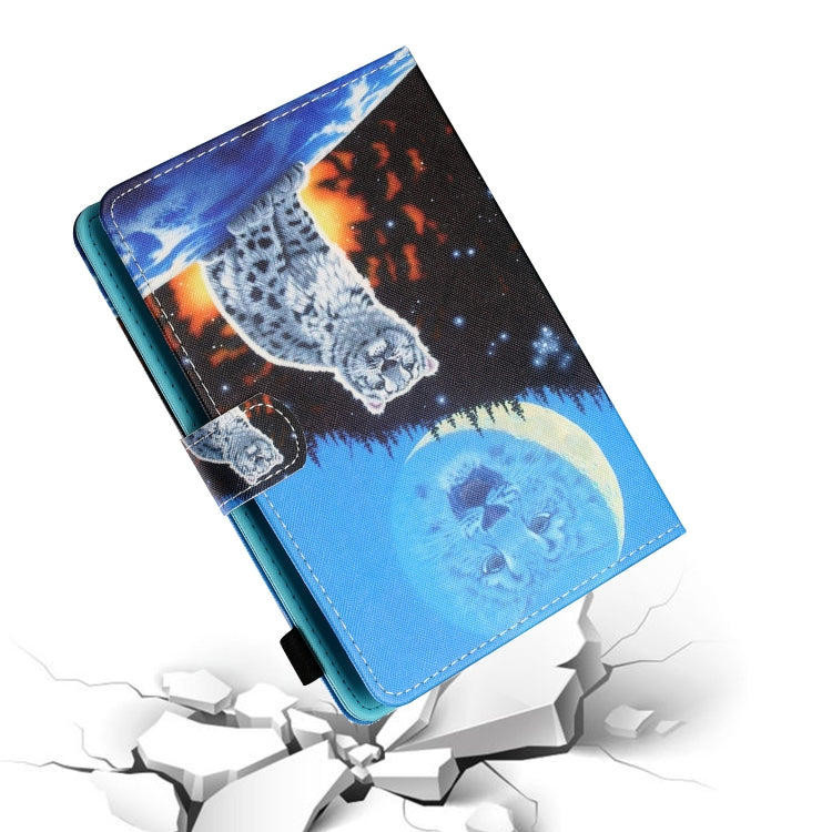 For 10 inch Tablet PC Universal Sewing Thread Horizontal Painted Flat Leather Case with Pen Cover & Anti Skid Strip & Card Slot & Holder(Double Shadow Tiger) - 10 - 11 inch by buy2fix | Online Shopping UK | buy2fix