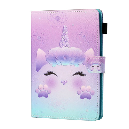 For 10 inch Tablet PC Universal Sewing Thread Horizontal Painted Flat Leather Case with Pen Cover & Anti Skid Strip & Card Slot & Holder(Horse) - 10 - 11 inch by buy2fix | Online Shopping UK | buy2fix