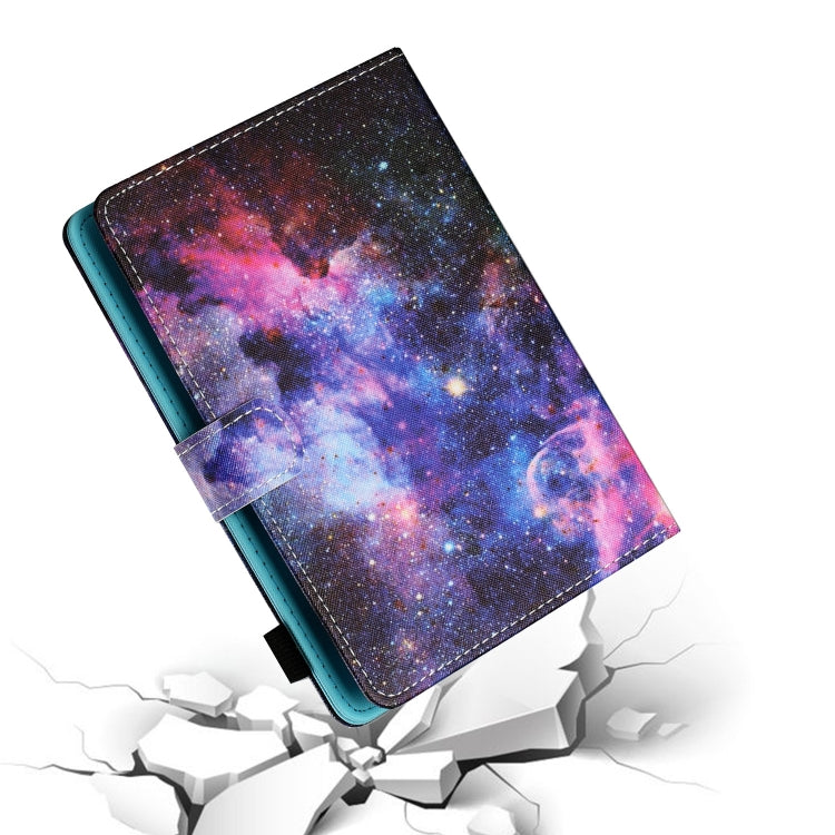 For 10 inch Tablet PC Universal Sewing Thread Horizontal Painted Flat Leather Case with Pen Cover & Anti Skid Strip & Card Slot & Holder(Starry Sky) - 10 - 11 inch by buy2fix | Online Shopping UK | buy2fix