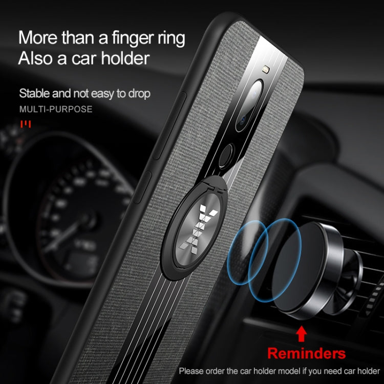 For Meizu Note 8 XINLI Stitching Cloth Texture Shockproof TPU Protective Case with Ring Holder(Brown) - More Brand by XINLI | Online Shopping UK | buy2fix