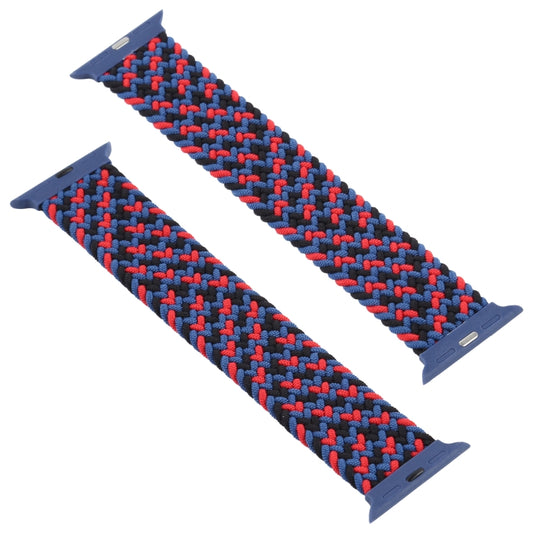 Plastic Buckle Mixed Color Nylon Braided Single Loop Watch Band For Apple Watch Ultra 49mm&Watch Ultra 2 49mm / Series 9&8&7 45mm / SE 3&SE 2&6&SE&5&4 44mm / 3&2&1 42mm, Size:XL(Camouflage Red) by buy2fix