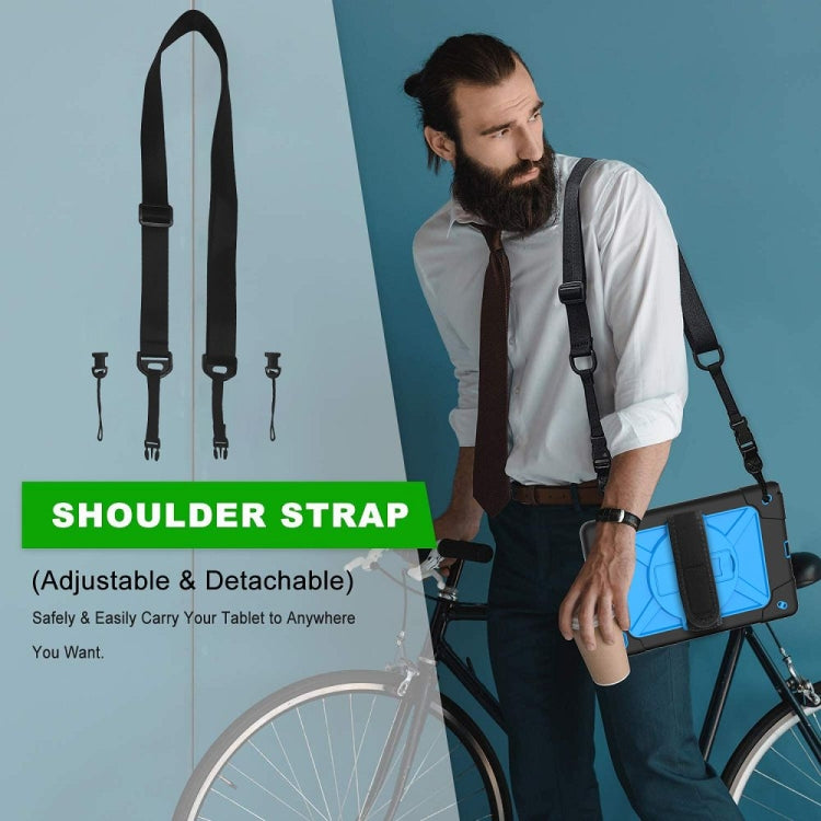 For Samsung Galaxy Tab A7 10.4 (2020) T500 Contrast Color Silicone + PC Combination Case with Holder(Navy Blue + Blue) - Other Galaxy Tab PC by buy2fix | Online Shopping UK | buy2fix