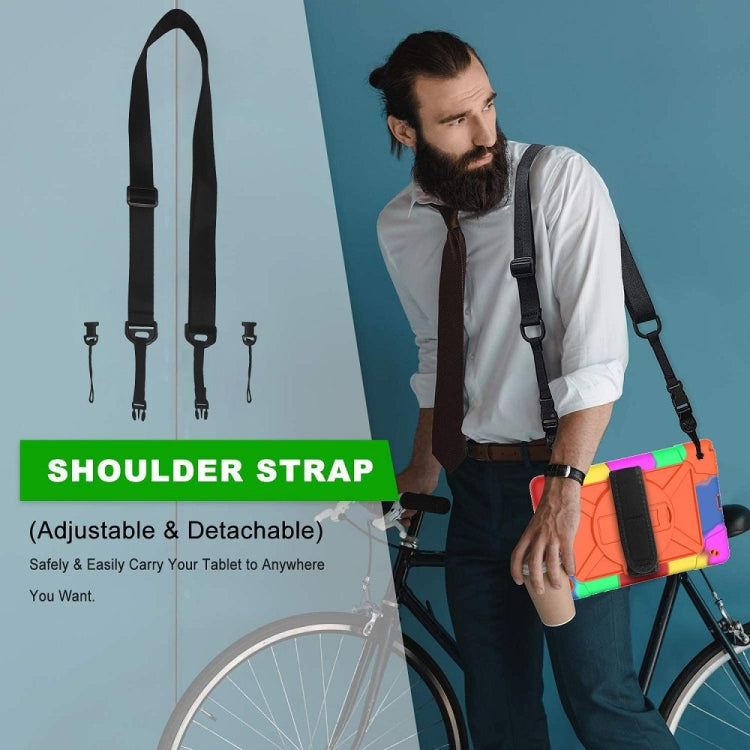 For Samsung Galaxy Tab A7 10.4 (2020) T500 Contrast Color Silicone + PC Combination Case with Holder(Camouflage Orange) - Other Galaxy Tab PC by buy2fix | Online Shopping UK | buy2fix