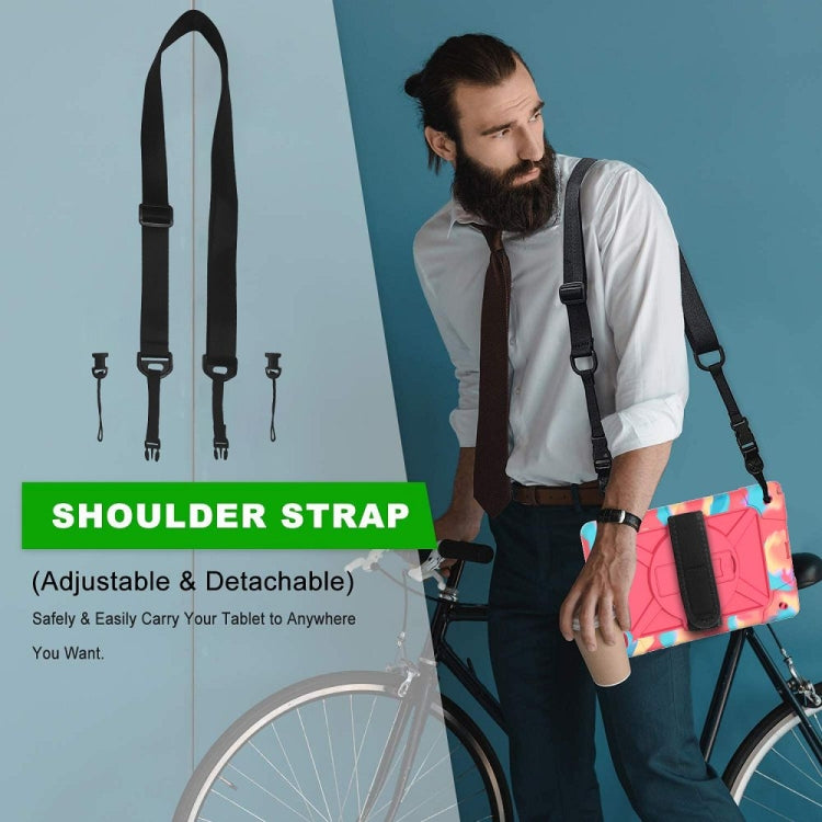 For Samsung Galaxy Tab A7 10.4 (2020) T500 Contrast Color Silicone + PC Combination Case with Holder(Camouflage Rose Red) - Other Galaxy Tab PC by buy2fix | Online Shopping UK | buy2fix