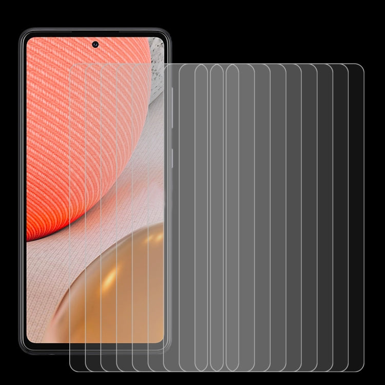 For Samsung Galaxy A72 5G / 4G 10pcs 0.26mm 9H 2.5D Tempered Glass Film - Galaxy Tempered Glass by buy2fix | Online Shopping UK | buy2fix