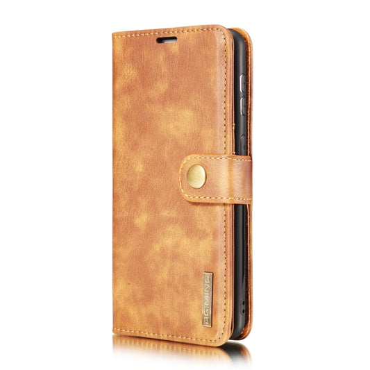 For Samsung Galaxy S21+ 5G DG.MING Crazy Horse Texture Flip Detachable Magnetic Leather Case with Holder & Card Slots & Wallet(Brown) by DG.MING