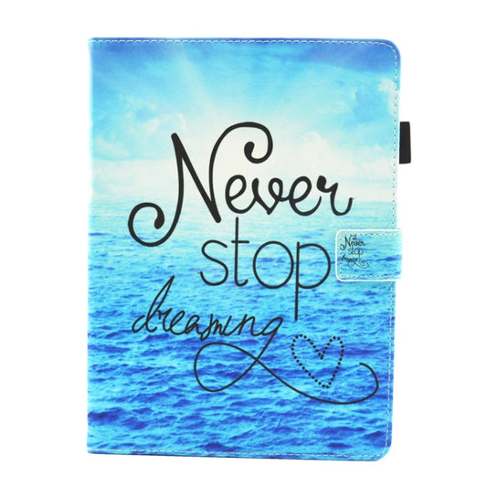 For iPad 10.2 2021 / 2020 / 2019 Coloured Drawing Pattern Horizontal Flip Leather Case with Holder & Card Slots & Photo Frame(Never Stop) - iPad 10.2 Cases by buy2fix | Online Shopping UK | buy2fix