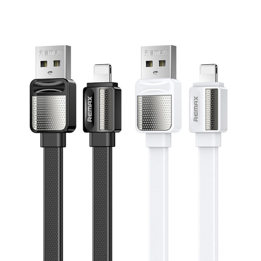 Remax RC-154i 2.4A 8 Pin Platinum Pro Charging Data Cable, Length: 1m (White) by REMAX