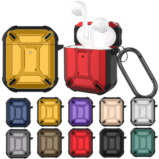 Wireless Earphones Shockproof King Kong Armor Silicone Protective Case For AirPods 1/2(Grey) by buy2fix