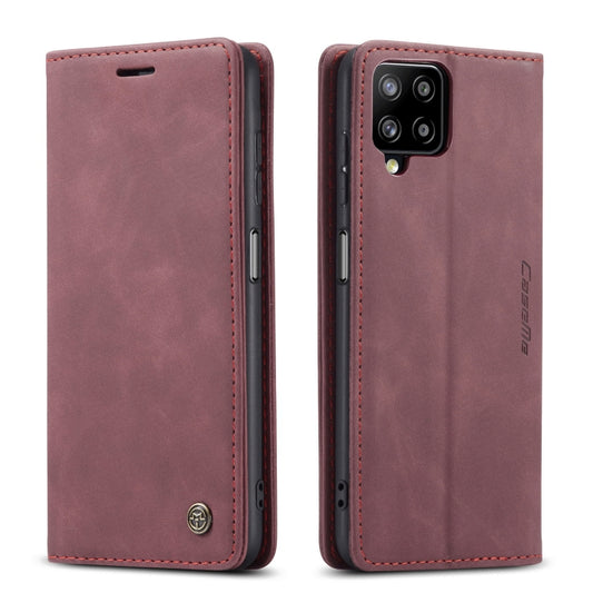 For Samsung Galaxy A12 CaseMe 013 Multifunctional Horizontal Flip Leather Case with Holder & Card Slot & Wallet(Wine Red) by CaseMe