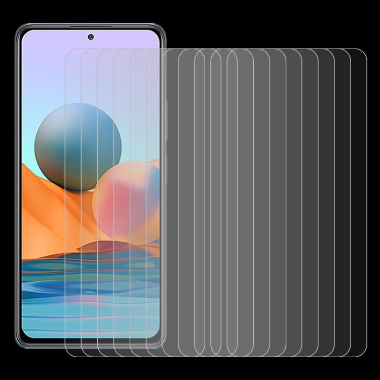For Xiaomi Redmi Note 10 Pro / Note 10 Pro india 10 PCS 0.26mm 9H 2.5D Tempered Glass Film by buy2fix
