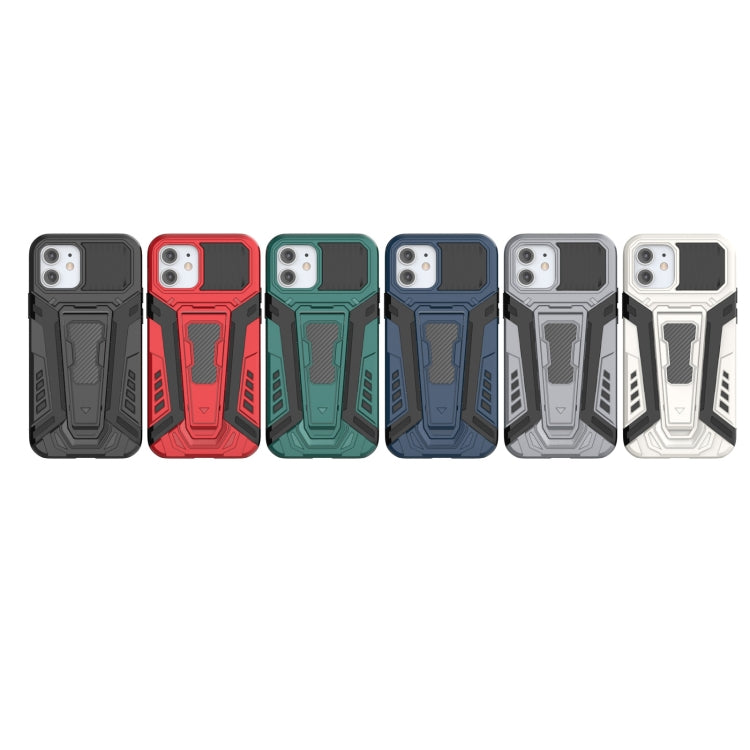For iPhone 12 mini War Chariot Series Armor All-inclusive Shockproof PC + TPU Protective Case with Invisible Holder (Grey) by buy2fix