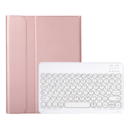 YA07B Detachable Lambskin Texture Round Keycap Bluetooth Keyboard Leather Tablet Case with Pen Slot & Stand For iPad 9.7 inch (2018) & (2017) / Pro 9.7 inch / Air 2 /Air(Rose Gold) by buy2fix