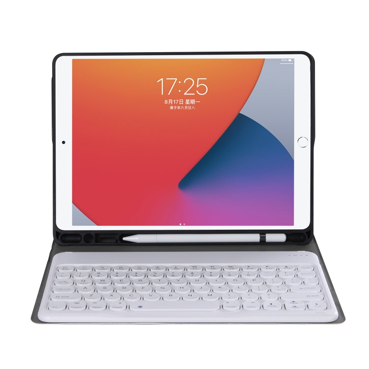 YA870B Detachable Lambskin Texture Round Keycap Bluetooth Keyboard Leather Tablet Case with Pen Slot & Stand For Samsung Galaxy Tab S7 T870 / T875 11 inch 2020(Gold) by buy2fix