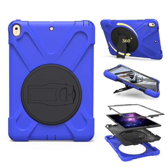 Shockproof Colorful Silicone + PC Protective Case with Holder For iPad Pro 10.5(Dark Blue) - iPad Pro 10.5 inch Cases by buy2fix | Online Shopping UK | buy2fix