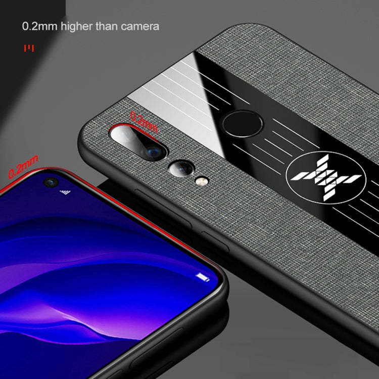 For Huawei nova 4 XINLI Stitching Cloth Textue Shockproof TPU Protective Case with Ring Holder(Black) - Huawei Cases by XINLI | Online Shopping UK | buy2fix