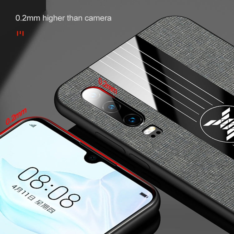 For Huawei P30 Pro XINLI Stitching Cloth Textue Shockproof TPU Protective Case(Grey) - Huawei Cases by XINLI | Online Shopping UK | buy2fix
