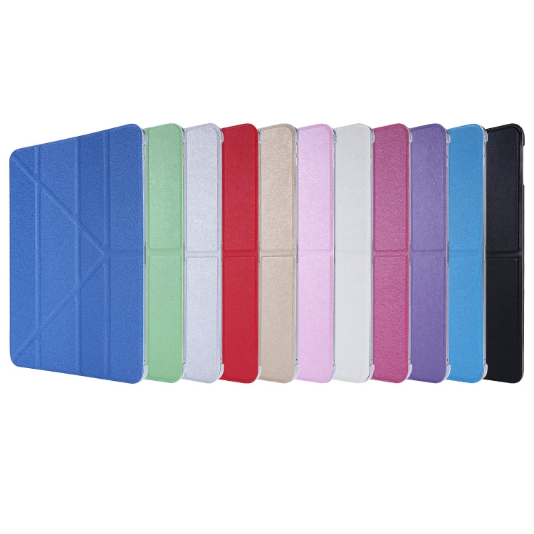 For iPad Air 13 2025 / 2024 / iPad Pro 12.9 2022 / 2021 Silk Texture Horizontal Deformation Flip Leather Tablet Case with Holder(Green) - iPad Pro 12.9 (2022/2021) Cases by buy2fix | Online Shopping UK | buy2fix
