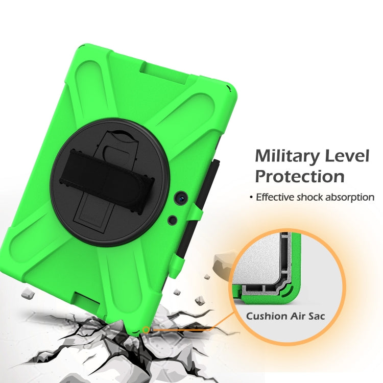 For Microsoft Surface Pro X / Pro X 2021 Shockproof Colorful Silicone + PC Protective Case with Holder & Hand Strap & Shoulder Strap & Pen Slot(Green) - Others by buy2fix | Online Shopping UK | buy2fix