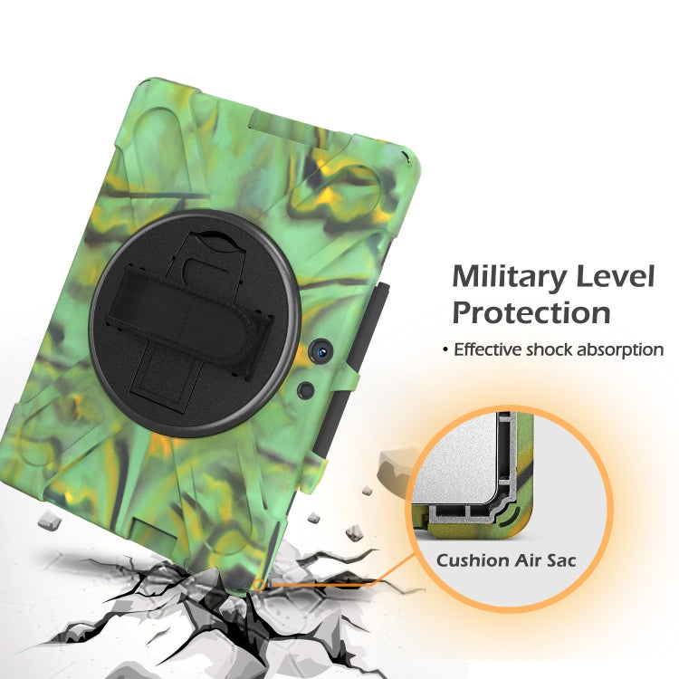 For Microsoft Surface Pro X / Pro X 2021 Shockproof Colorful Silicone + PC Protective Case with Holder & Hand Strap & Shoulder Strap & Pen Slot(Camouflage) - Others by buy2fix | Online Shopping UK | buy2fix