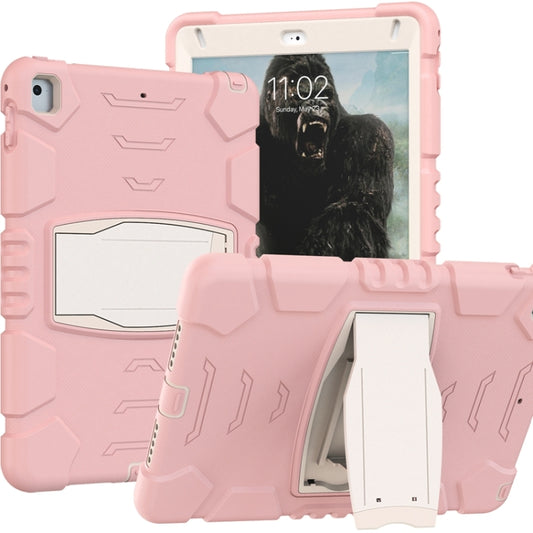 3-Layer Protection Screen Frame + PC + Silicone Shockproof Combination Case with Holder For iPad 9.7 (2018) / (2017) / Air 2 / Pro 9.7(Cherry Blossoms Pink) - iPad Pro 9.7 inch Cases by buy2fix | Online Shopping UK | buy2fix