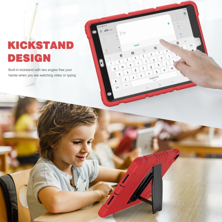 3-Layer Protection Screen Frame + PC + Silicone Shockproof Combination Case with Holder For iPad Pro 10.5 (2019) / (2017)(Red+Black) - iPad Pro 10.5 inch Cases by buy2fix | Online Shopping UK | buy2fix