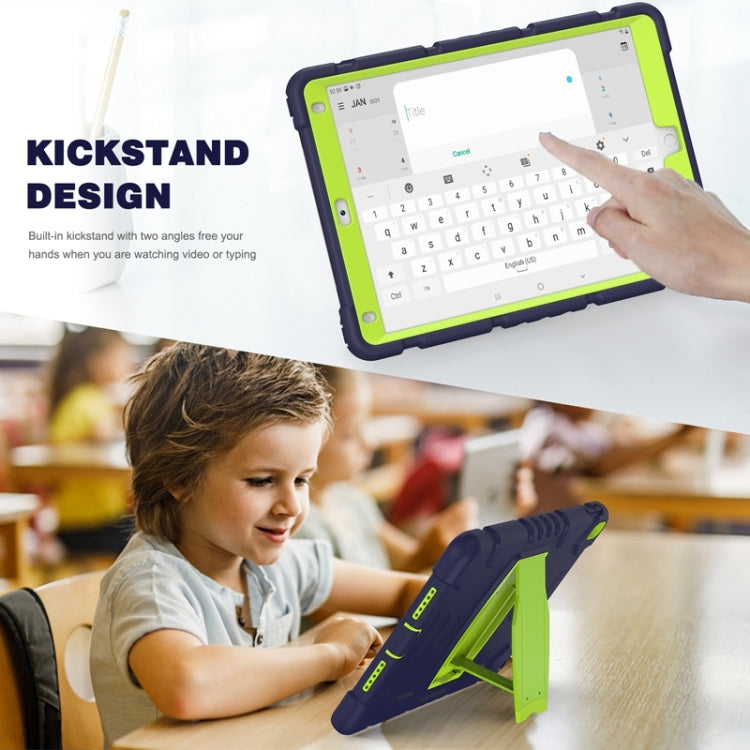 3-Layer Protection Screen Frame + PC + Silicone Shockproof Combination Case with Holder For iPad Pro 10.5 (2019) / (2017)(NavyBlue+Lime) - iPad Pro 10.5 inch Cases by buy2fix | Online Shopping UK | buy2fix