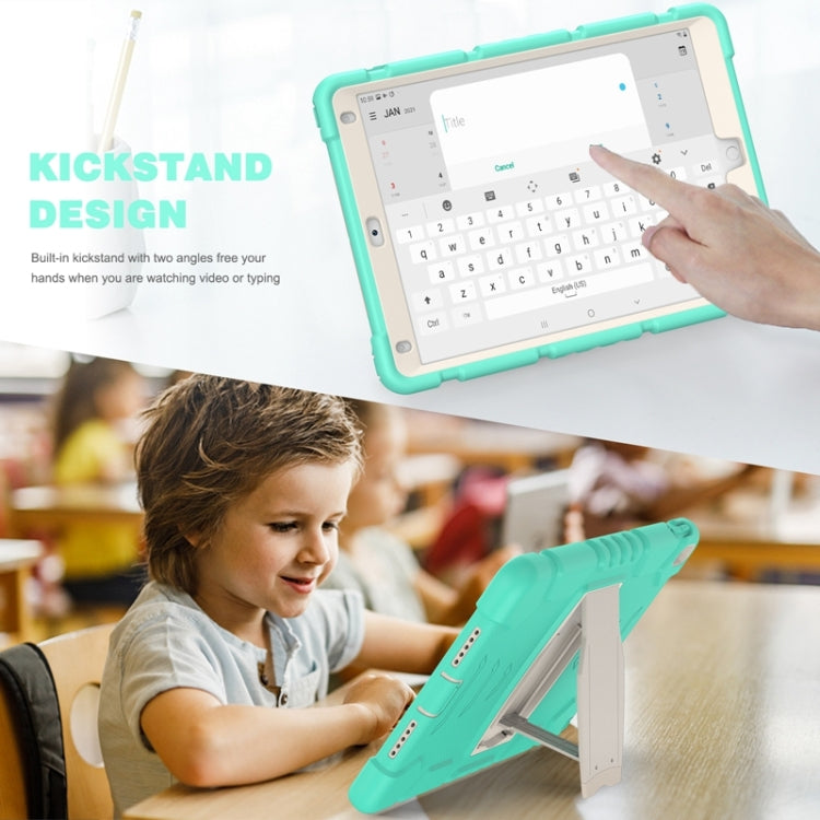 3-Layer Protection Screen Frame + PC + Silicone Shockproof Combination Case with Holder For iPad Pro 10.5 (2019) / (2017)(Mint Green) - iPad Pro 10.5 inch Cases by buy2fix | Online Shopping UK | buy2fix
