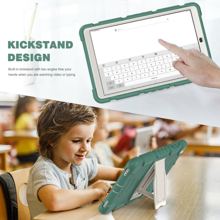 For Samsung Galaxy Tab A 10.1 (2019) T510 3-Layer Protection Screen Frame + PC + Silicone Shockproof Combination Case with Holder(Emerald Green) - Tab A 10.1 (2019) T510 / T515 by buy2fix | Online Shopping UK | buy2fix