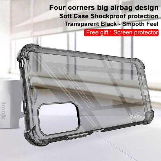 For Xiaomi Redmi Note 10 5G IMAK All-inclusive Shockproof Airbag TPU Case with Screen Protector(Transparent Black) by imak
