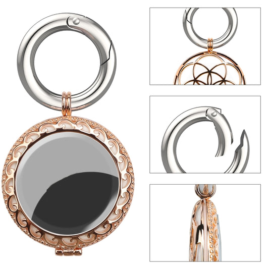 Copper Jewelry Style Shockproof Protective Cover Case with Keychain Hook Loop For AirTag(Rose Gold) by MOMAX